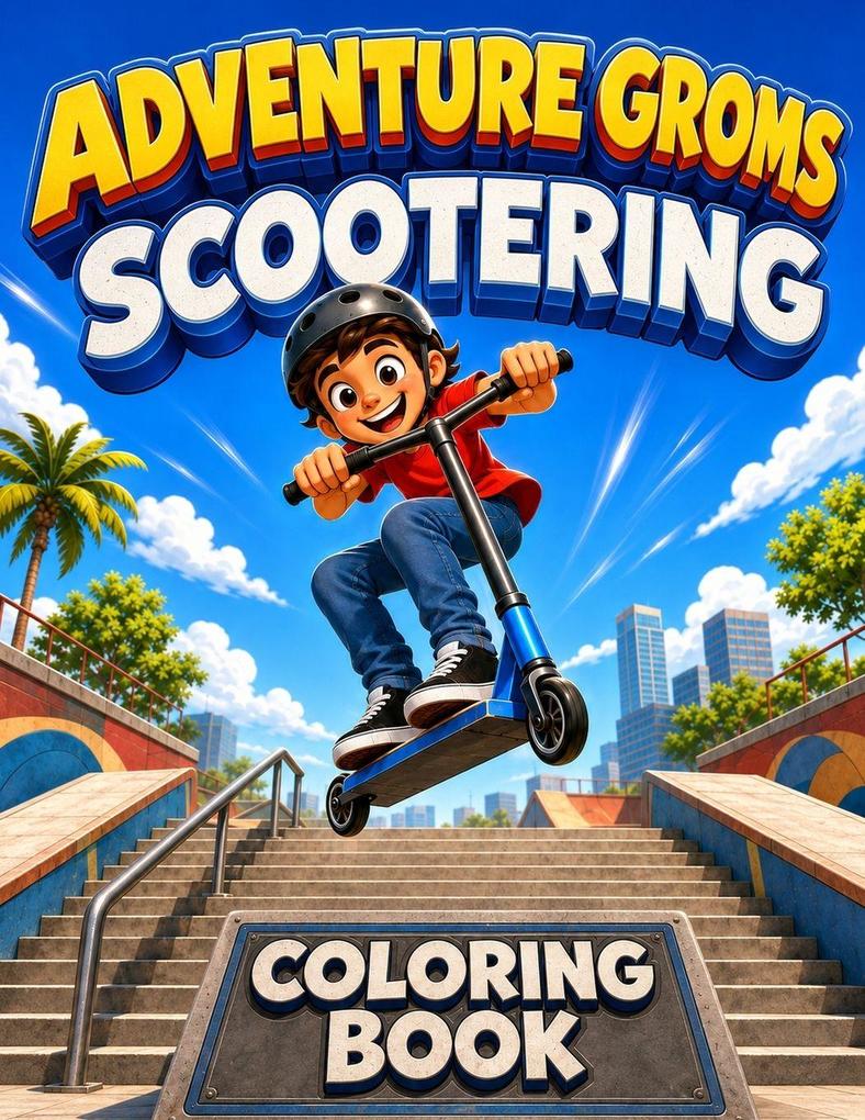 Scootering Coloring Book