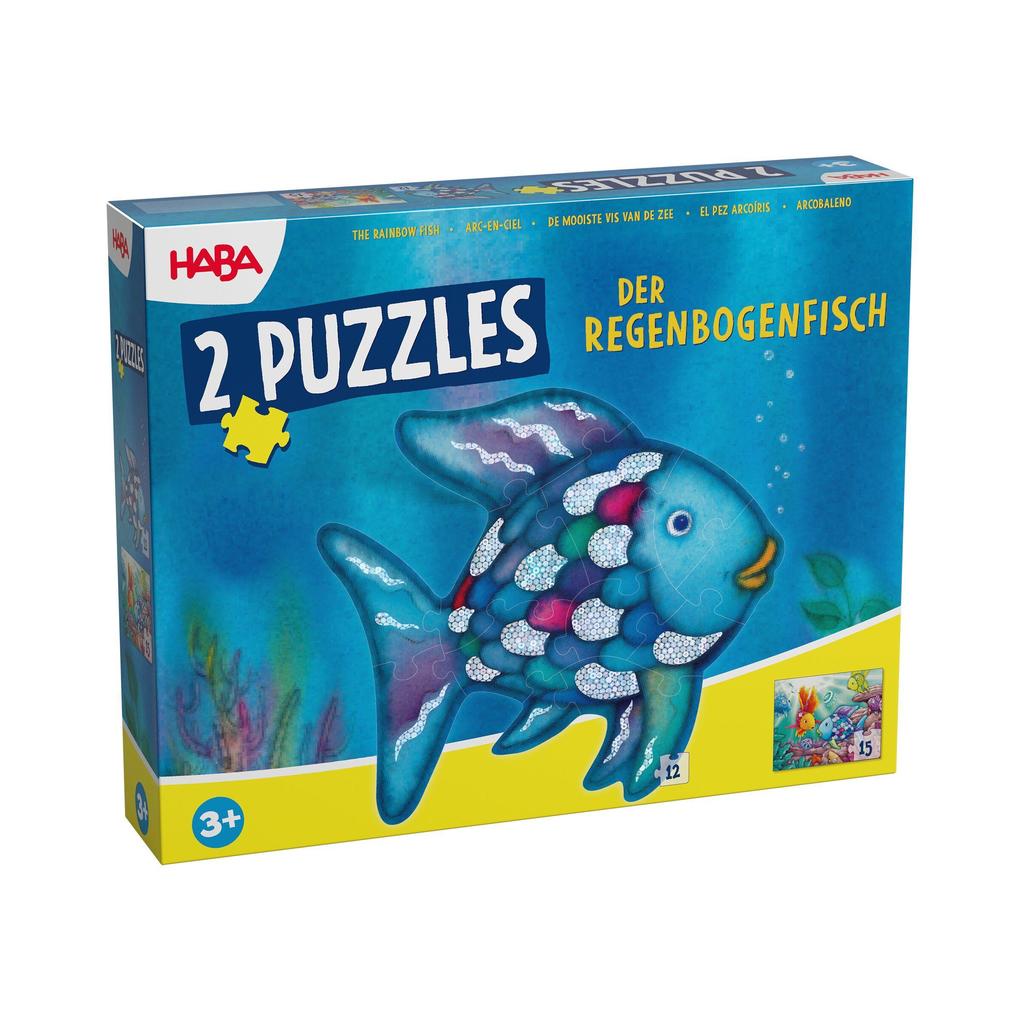 2 Puzzles - Der Regenbogenfisch 12/15 Teile