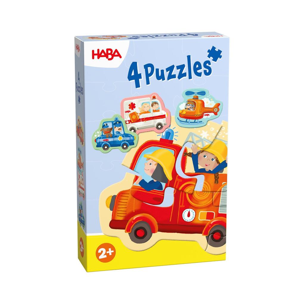 4 Erste Puzzles - Einsatzfahrzeuge 2/3/3/4 Teile