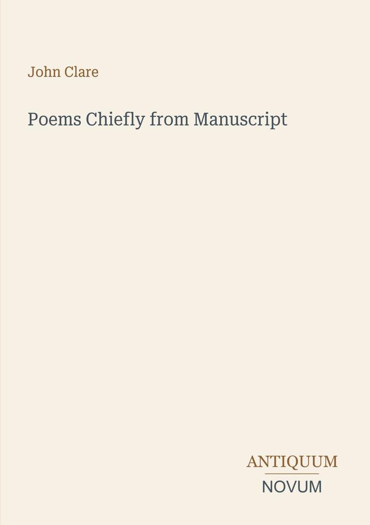 Poems Chiefly from Manuscript