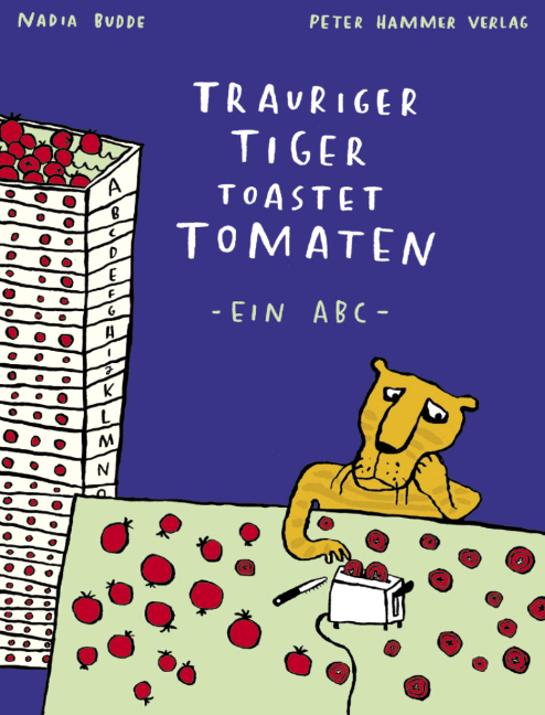 Trauriger Tiger toastet Tomaten