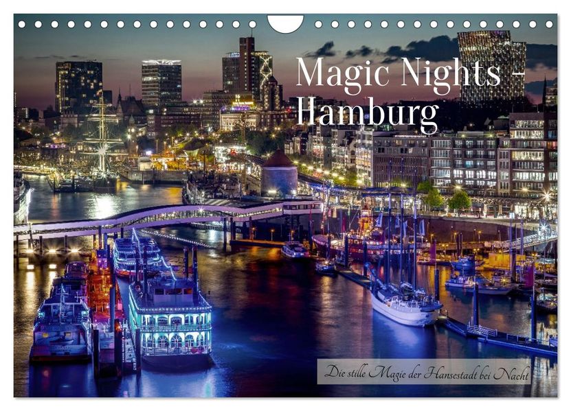 Magic Nights Hamburg (Wandkalender 2027 DIN A4 quer) CALVENDO Monatskalender
