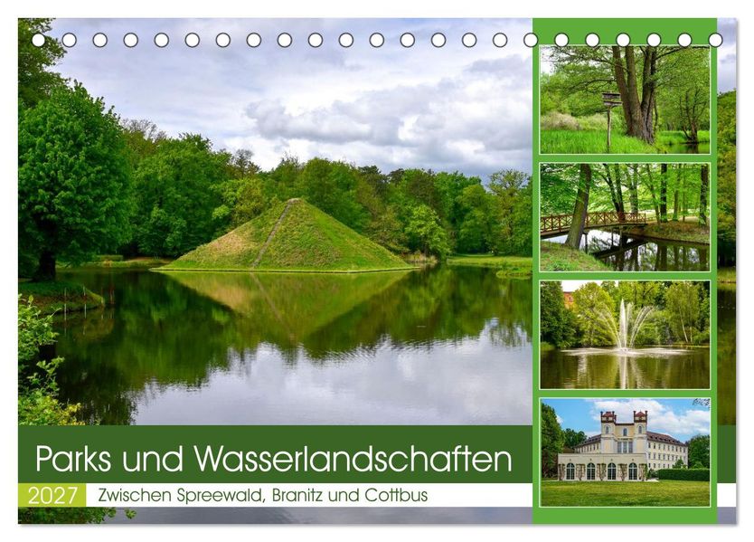 Parks und Wasserlandschaften (Tischkalender 2027 DIN A5 quer) CALVENDO Monatskalender