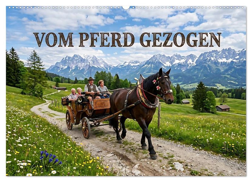 Vom Pferd gezogen (Wandkalender 2027 DIN A2 quer) CALVENDO Monatskalender