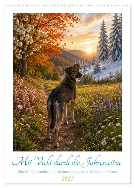 Mit Vicki durch die Jahreszeiten (Wandkalender 2027 DIN A2 hoch) CALVENDO Monatskalender