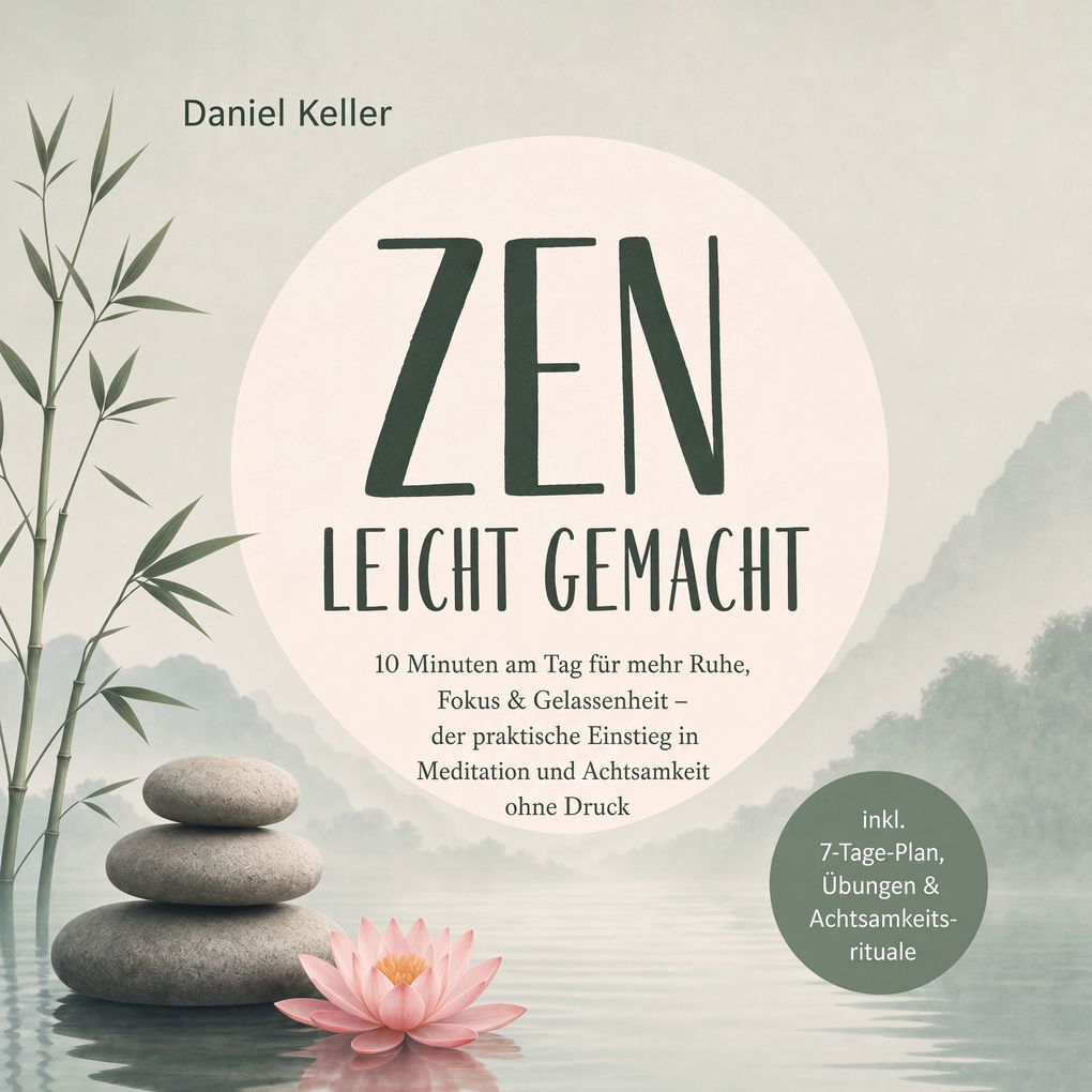 Zen leicht gemacht: 10 Minuten am Tag für mehr Ruhe Fokus & Gelassenheit der praktische Einstieg in Meditation und Achtsamkeit ohne Druck inkl. 7-Tage-Plan Übungen & Achtsamkeitsrituale