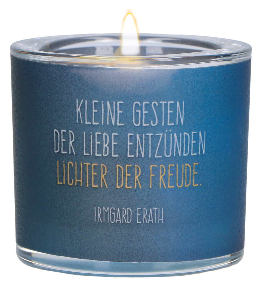 Windlicht aus Glas - Lichter der Freude