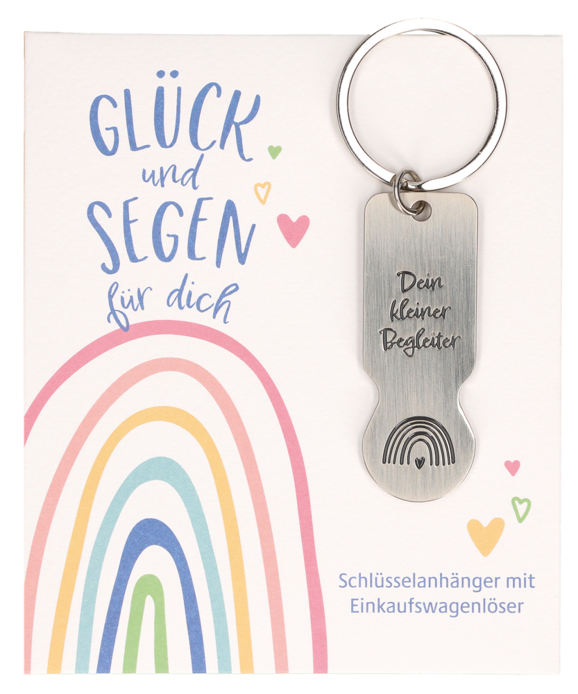 Schlüsselanhänger mit Einkaufswagenlöser Glück und Segen für dich