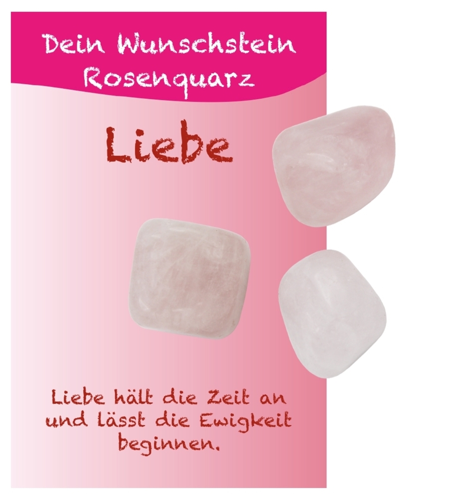 Trommelstein Dein Wunschstein Rosenquarz J837-09