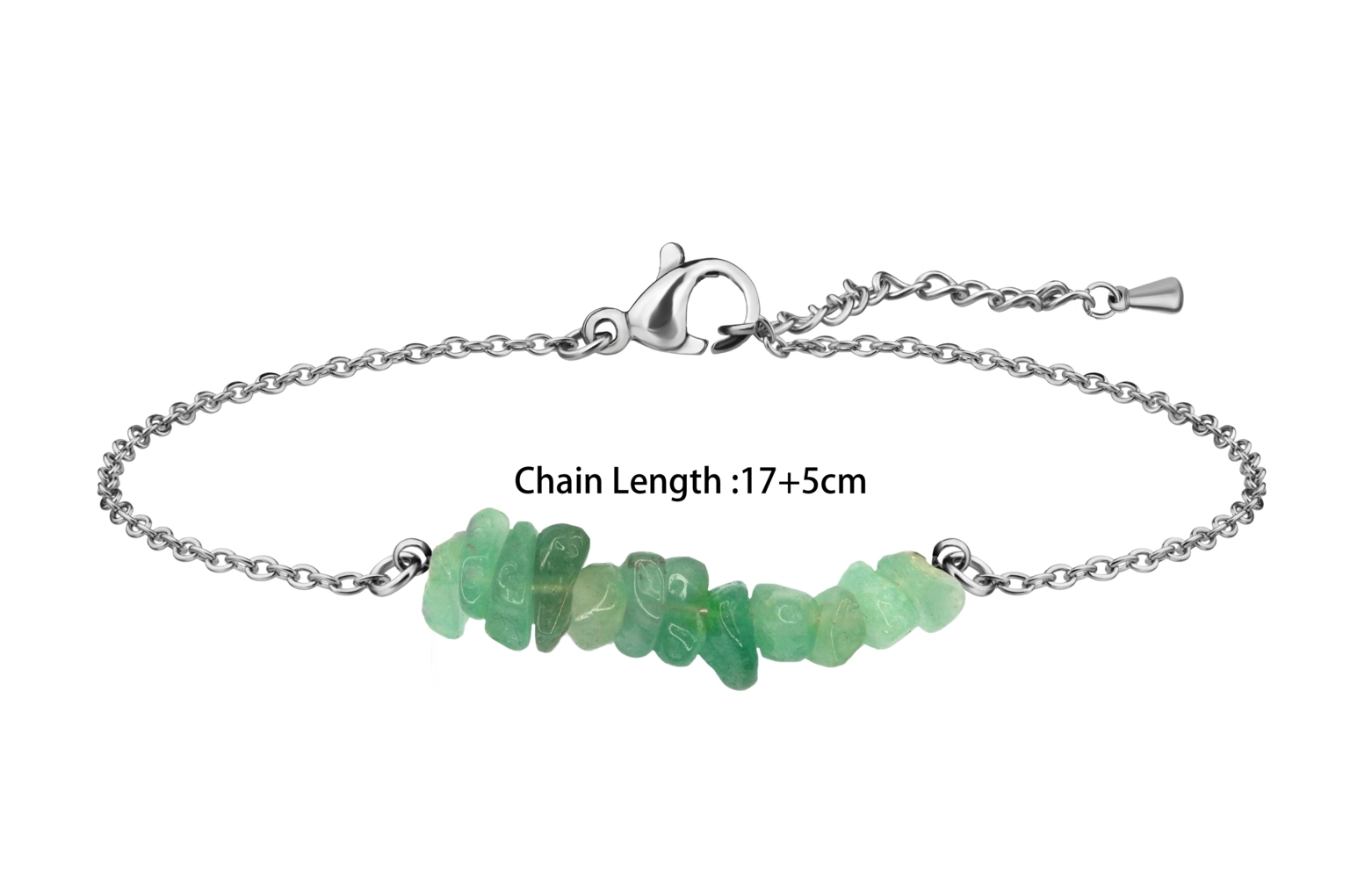 grüner Aventurin Healing Stone Edelstahlarmband J712-06