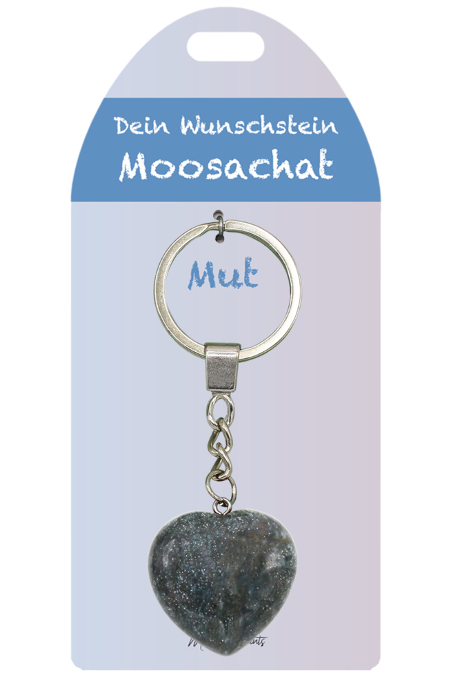 Moosachat Herz SA Wunschstein J833-08