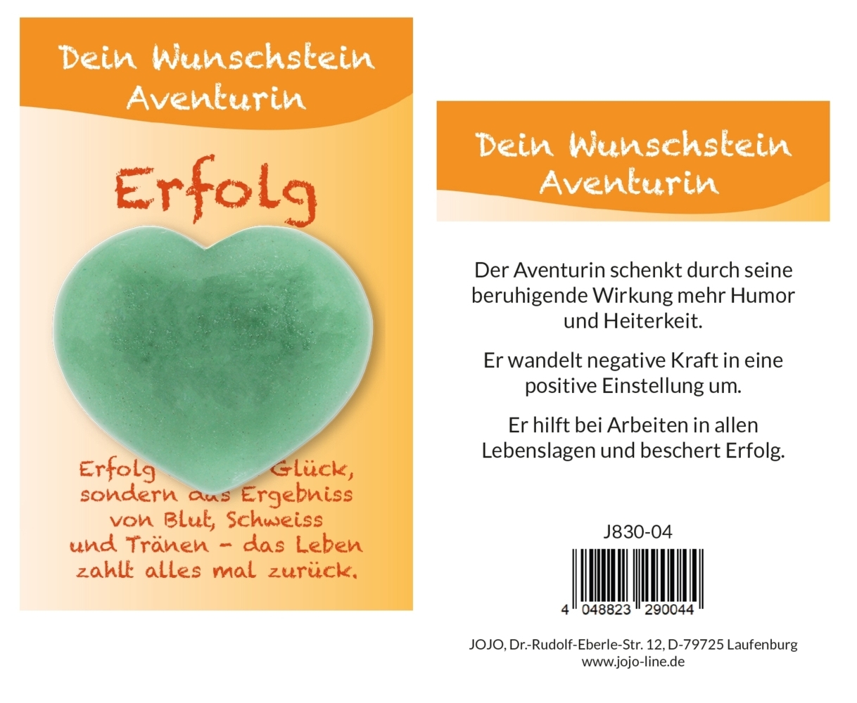 Aventurin Taschensteinherz Wunschstein J836-04