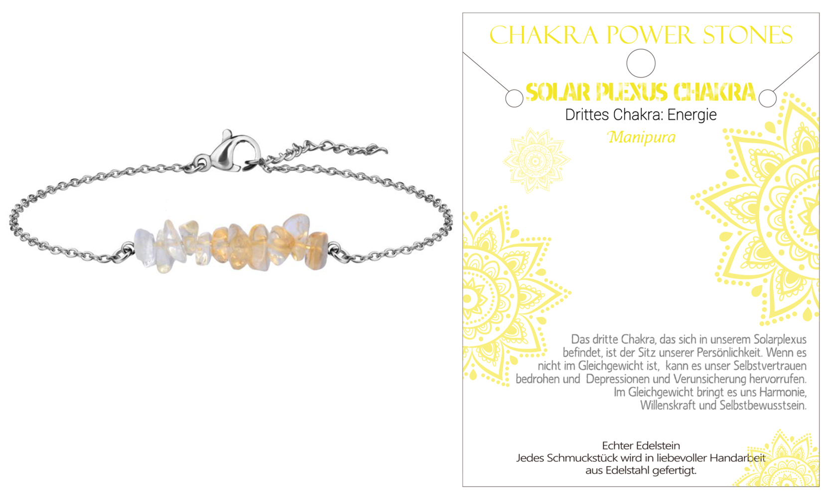Solarplexus Chakra - Energie - Armband J711-03