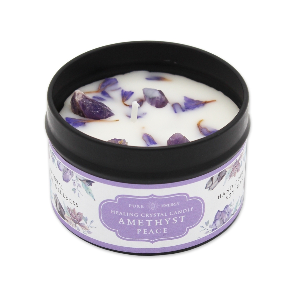 Amethyst Edelstein Kerze J374-01
