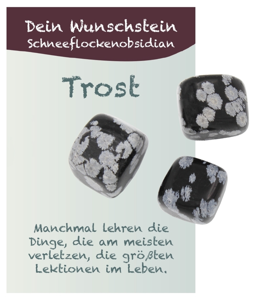 Trommelstein Dein Wunschstein Schneeflockenobs. J837-10