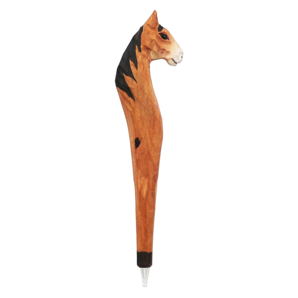 Holzkuli Pferd dunkle Mähne R546-36