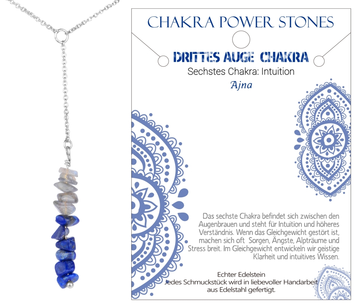 Drittes Auge Chakra - Intuition - Kette J701-06