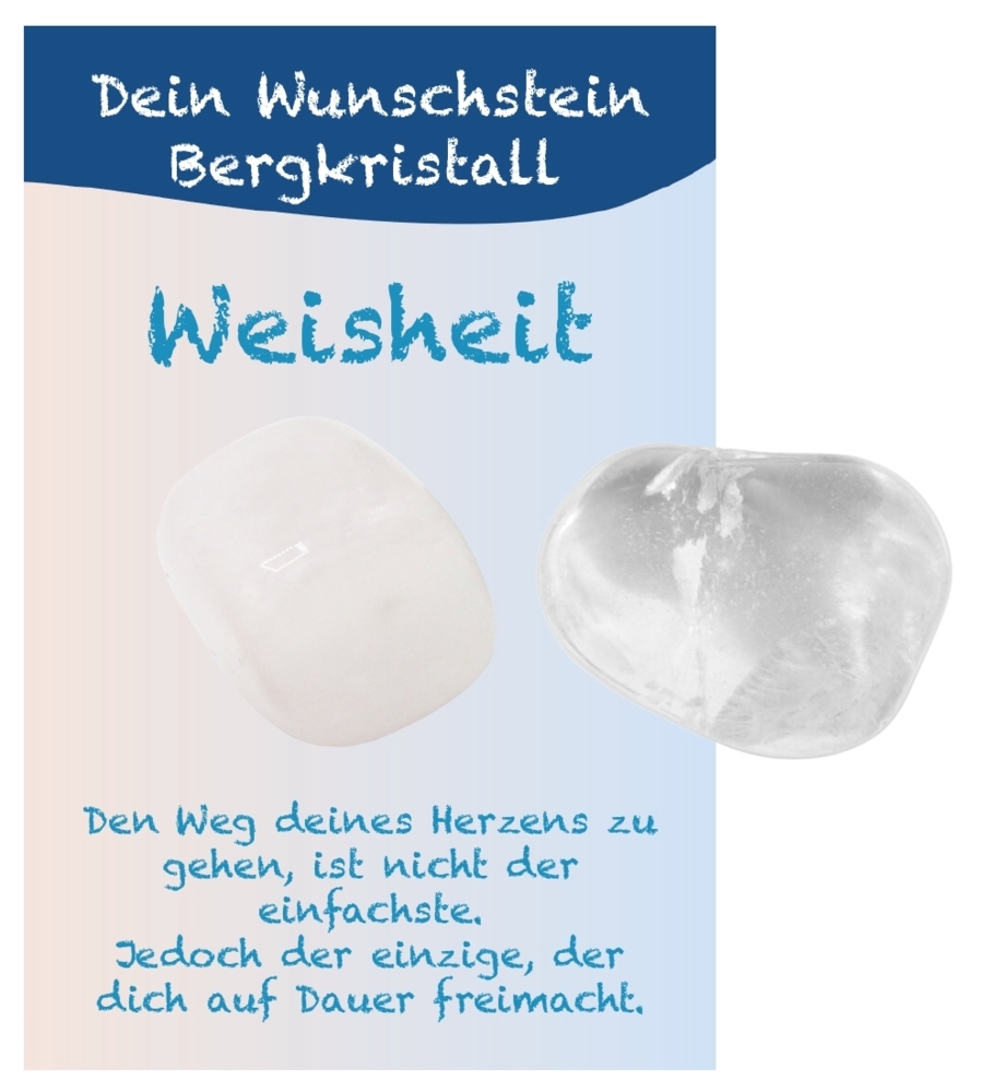 Trommelstein Dein Wunschstein Bergkristall J837-05