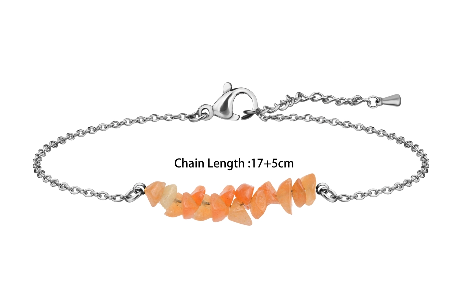 roter Aventurin Healing Stone Edelstahlarmband J712-03