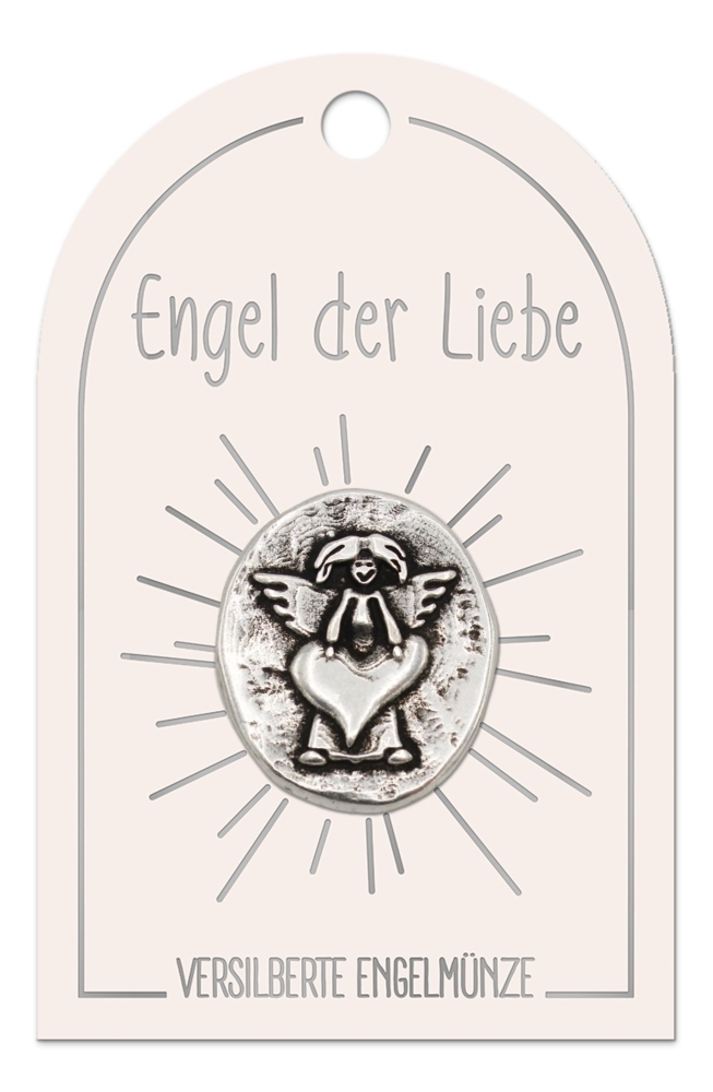 'Engel der Liebe' Engel Münze auf Karte K528