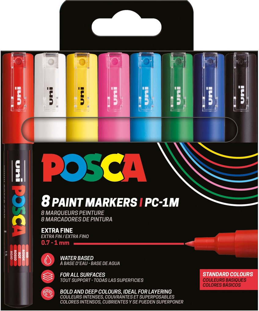 uni-ball Marker uni POSCA PC-1M 8er Set