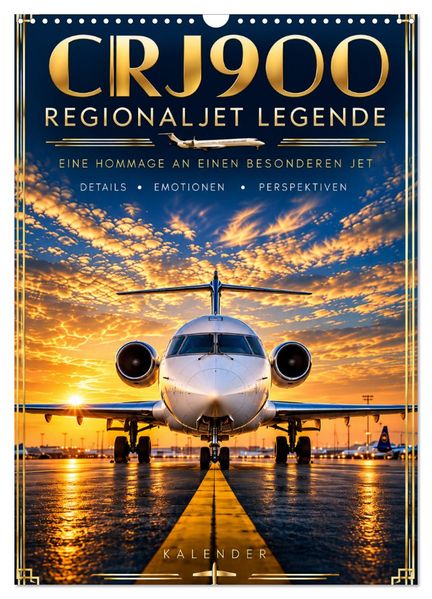 CRJ900 - Regionaljet Legende (Wandkalender 2027 DIN A3 hoch) CALVENDO Monatskalender