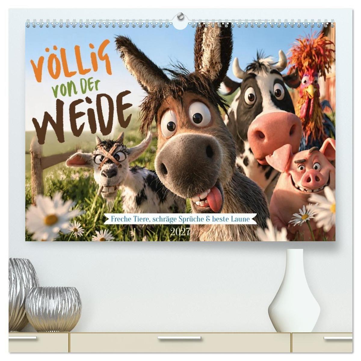 Völlig von der Weide (hochwertiger Premium Wandkalender 2027 DIN A2 quer) Kunstdruck in Hochglanz