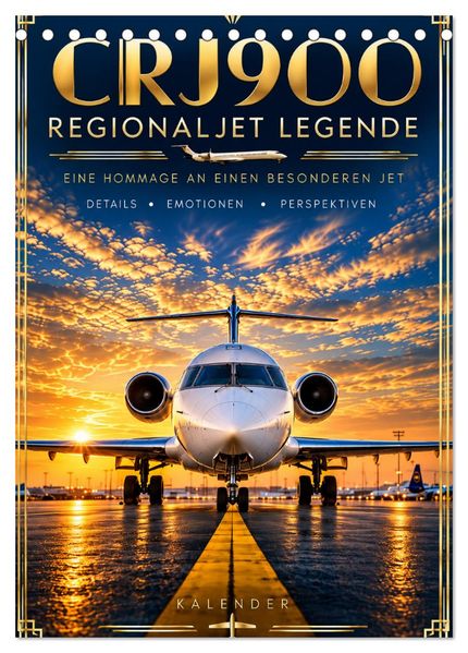CRJ900 - Regionaljet Legende (Tischkalender 2027 DIN A5 hoch) CALVENDO Monatskalender