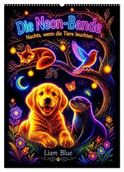 Die Neon-Bande (Wandkalender 2027 DIN A2 hoch) CALVENDO Monatskalender