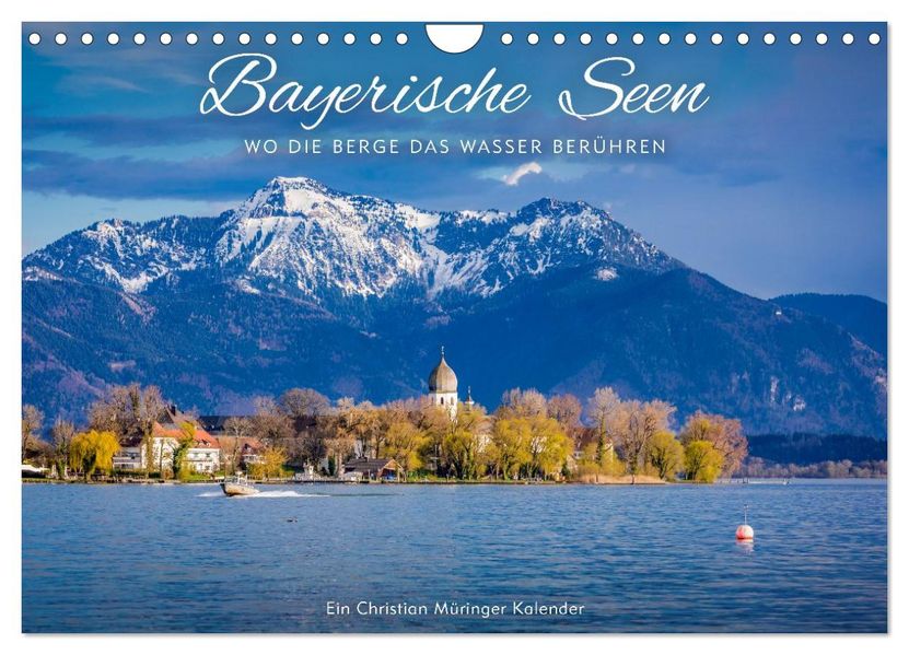 Bayerische Seen - Wo die Berge das Wasser berühren (Wandkalender 2027 DIN A4 quer) CALVENDO Monatskalender