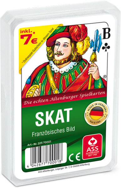 Image of ASS Altenburger Spielkarten - Skat französisches Bild im Kunststoffetui