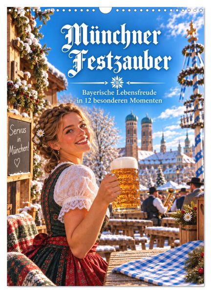 Münchner Festzauber - Bayerische Lebensfreude in 12 besonderen Momenten (Wandkalender 2027 DIN A3 hoch) CALVENDO Monatskalender