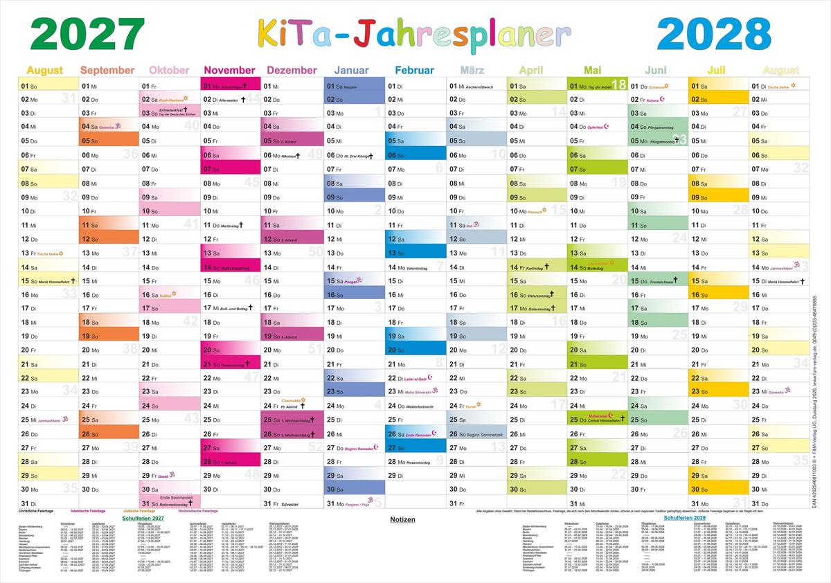 Kita-Jahresplaner 2027/2028