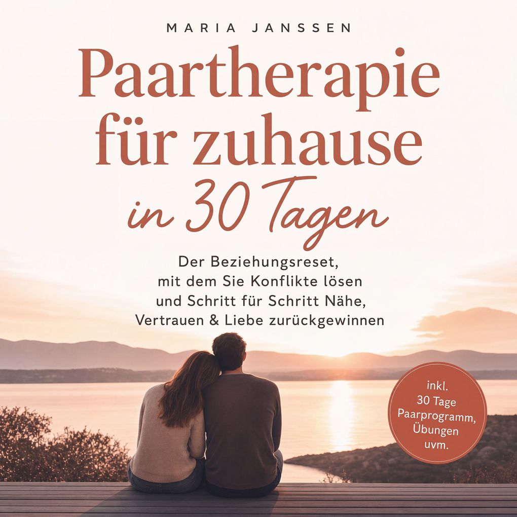 Paartherapie für zuhause in 30 Tagen: Der Beziehungsreset mit dem Sie Konflikte lösen und Schritt für Schritt Nähe Vertrauen & Liebe zurückgewinnen - inkl. 30 Tage Paarprogramm Übungen uvm.