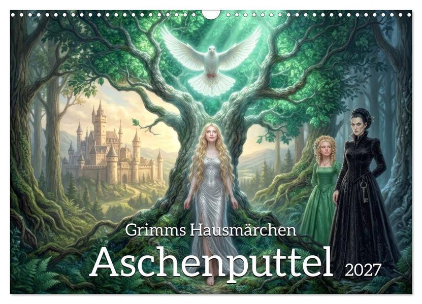Grimms Hausmärchen Aschenputtel (Wandkalender 2027 DIN A3 quer) CALVENDO Monatskalender
