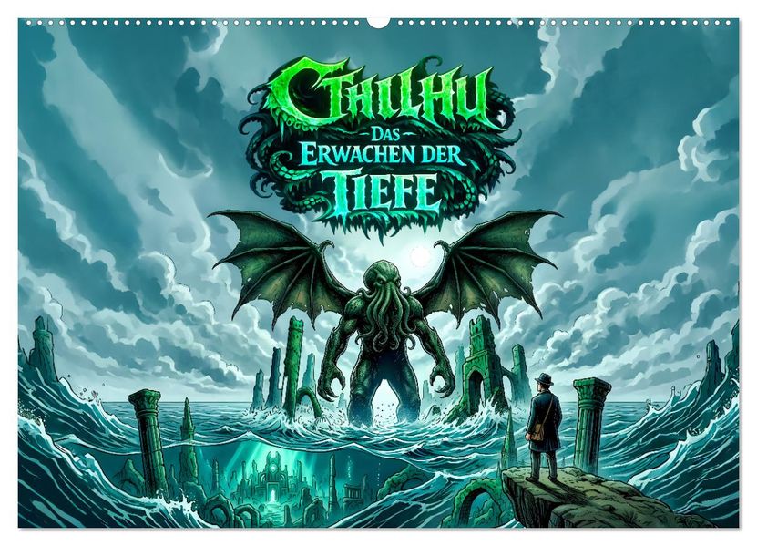 Cthulhu - Das Erwachen der Tiefe (Wandkalender 2027 DIN A2 quer) CALVENDO Monatskalender