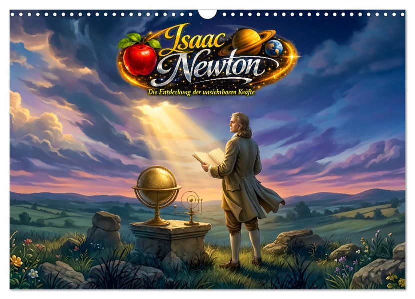 Isaac Newton - Vom fallenden Apfel zu den Gesetzen des Universums. (Wandkalender 2027 DIN A3 quer) CALVENDO Monatskalender