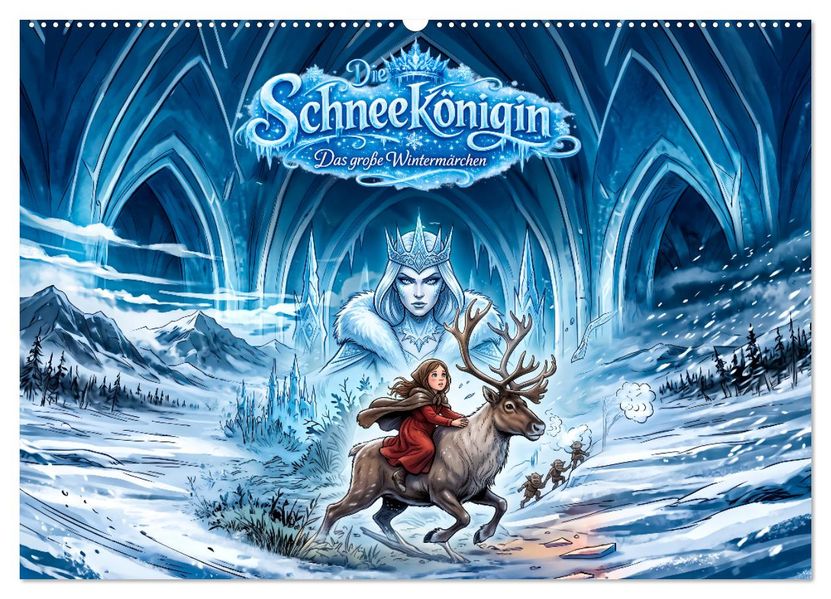 Die Schneekönigin - Das große Wintermärchen (Wandkalender 2027 DIN A2 quer) CALVENDO Monatskalender