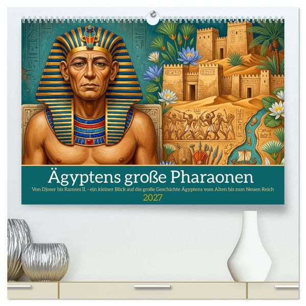 Ägyptens große Pharaonen (hochwertiger Premium Wandkalender 2027 DIN A2 quer) Kunstdruck in Hochglanz