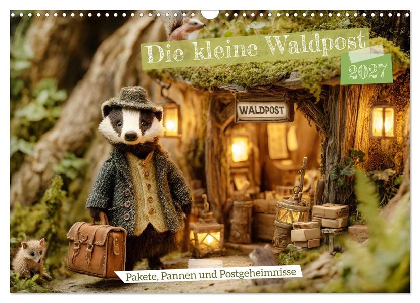 Die kleine Waldpost (Wandkalender 2027 DIN A3 quer) CALVENDO Monatskalender