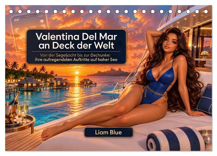 Valentina Del Mar an Deck der Welt (Tischkalender 2027 DIN A5 quer) CALVENDO Monatskalender