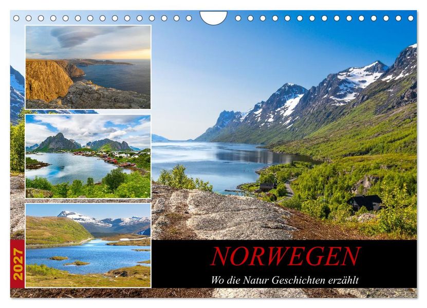 Norwegen Wo die Natur Geschichten erzählt (Wandkalender 2027 DIN A4 quer) CALVENDO Monatskalender