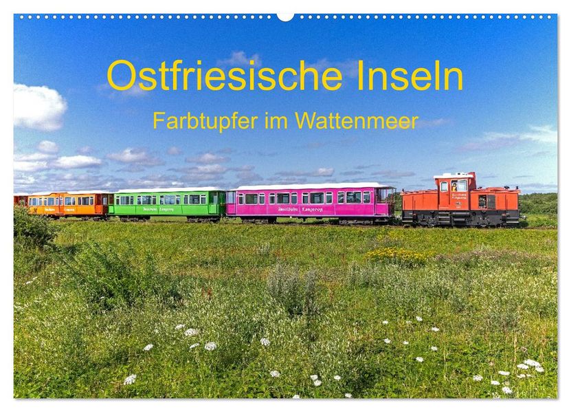 Ostfriesische Inseln - Farbtupfer im Wattenmeer (Wandkalender 2027 DIN A2 quer) CALVENDO Monatskalender