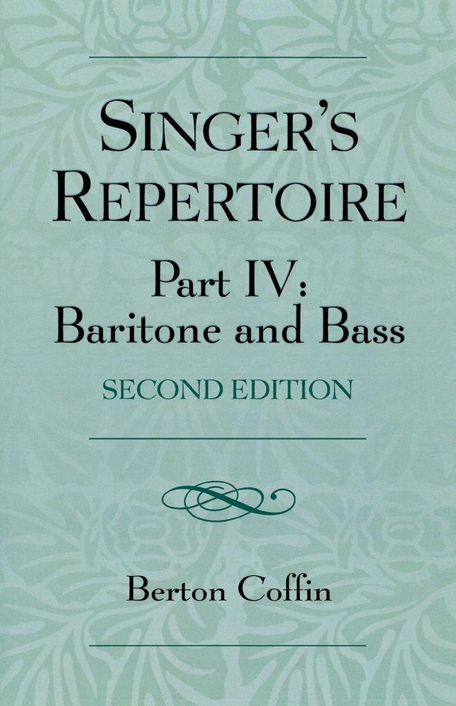 Singer's Repertoire Part IV