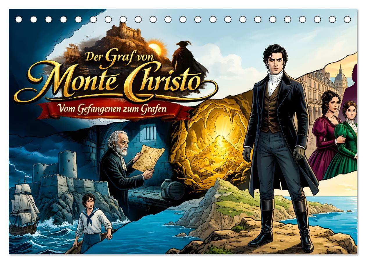 Der Graf von Monte Christo - Vom Gefangenen zum Grafen (Tischkalender 2027 DIN A5 quer) CALVENDO Monatskalender