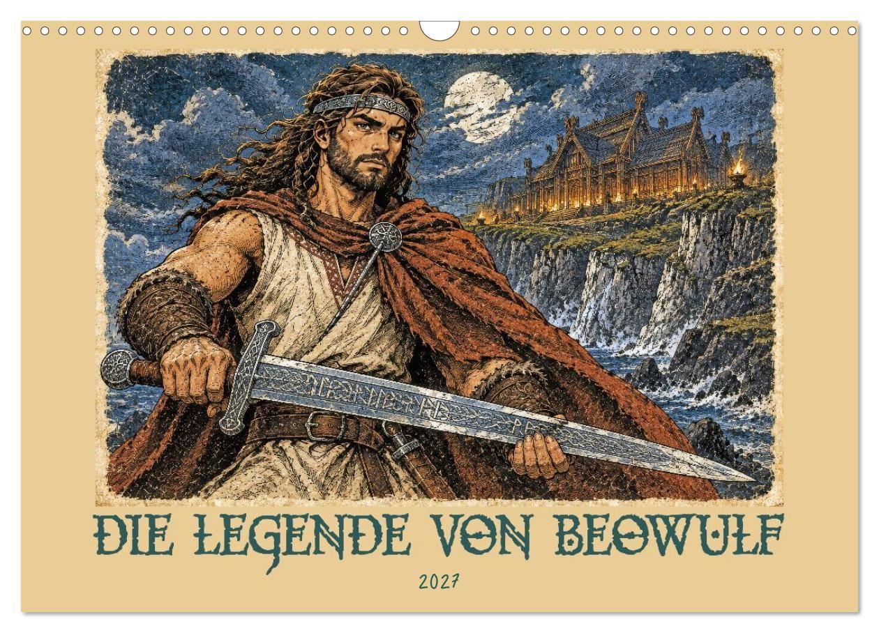 Die Legende von Beowulf (Wandkalender 2027 DIN A3 quer) CALVENDO Monatskalender