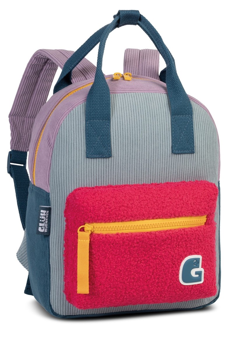 SIEBER Glühwürmchen - Kinderrucksack KIGA Kindergartenrucksack Elena taubenblau/pink 7 Liter