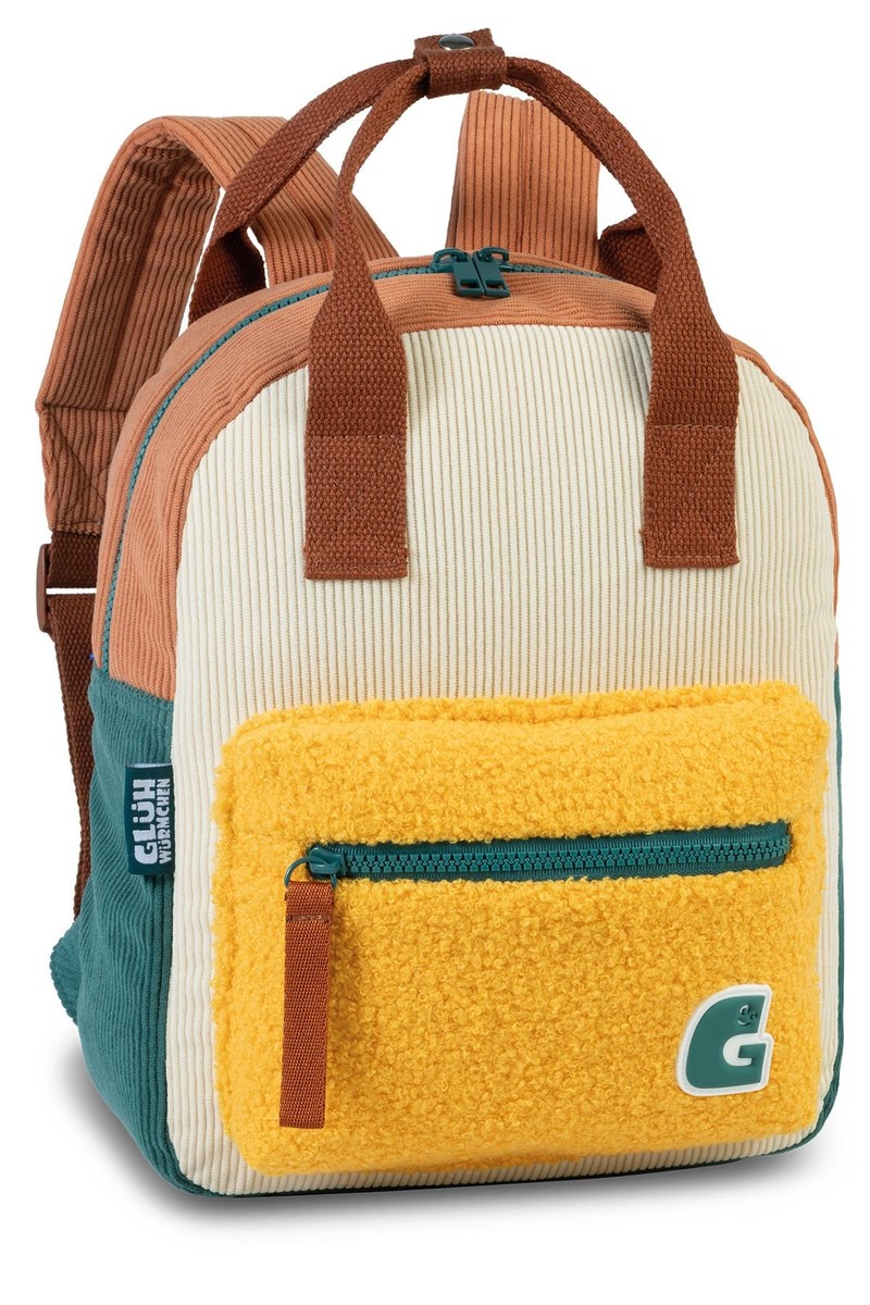 SIEBER Glühwürmchen - Kinderrucksack KIGA Kindergartenrucksack Elena natur/koralle 7 Liter