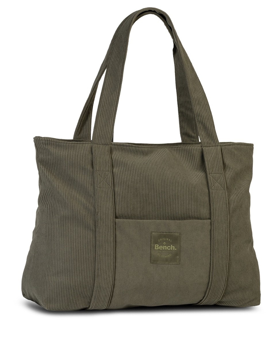 BENCH cord Schultertasche Einkaufstasche Shopper Tasche olivgrün 20 Liter