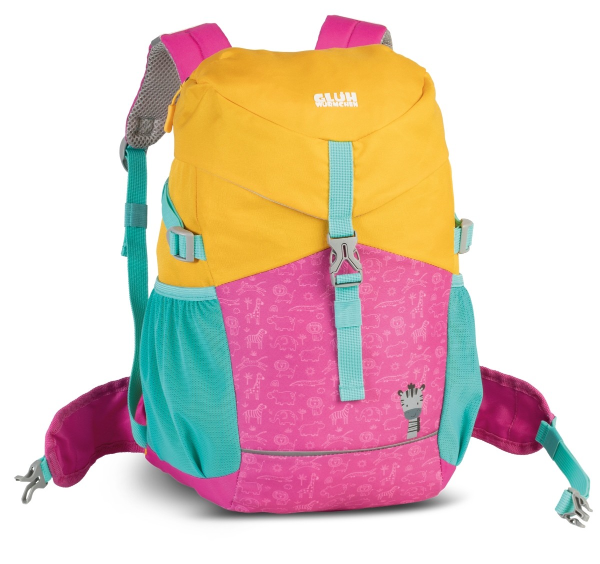 Fabrizio Glühwürmchen Kinderrucksack KIGA Kindergartenrucksack Mika sonnengelb/pink 12 Liter